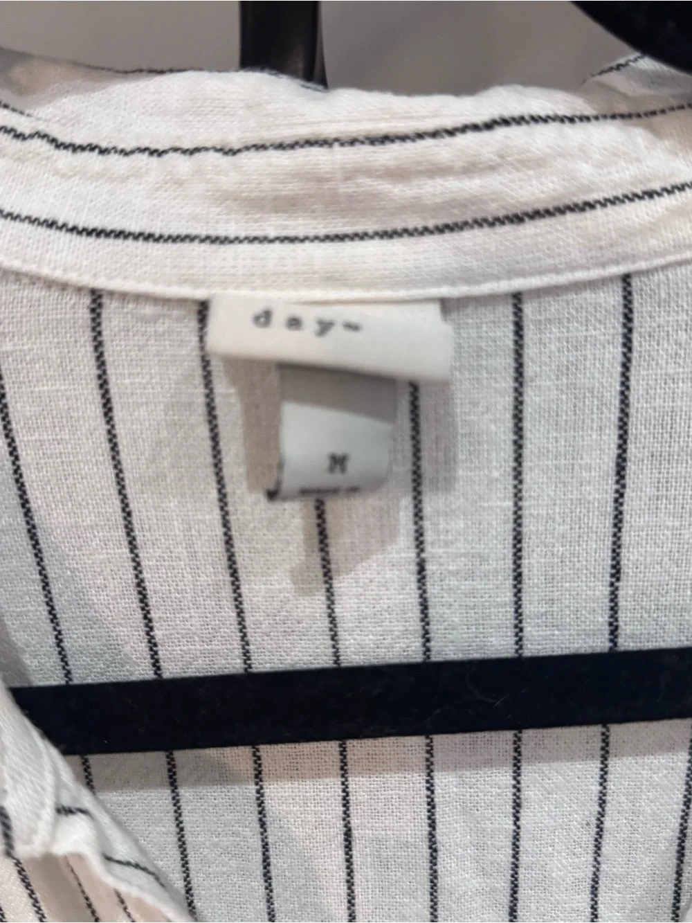 a new day Black and White Striped Drawstring Shirt Dresses - Picture 5 of 8